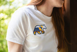 RepresentPA Black Bear Patch Women's T-Shirt | White