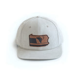 The Pocono: Pennsylvania Hat | Snapback Corduroy Leather Patch Cap