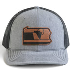 The Anthracite XL: Pennsylvania Hat | XL Snapback Trucker Leather Patch Hat