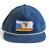 The Conemaugh: Pennsylvania Hat | Flip-Up Brim Snapback Braided Rope Patch Hat