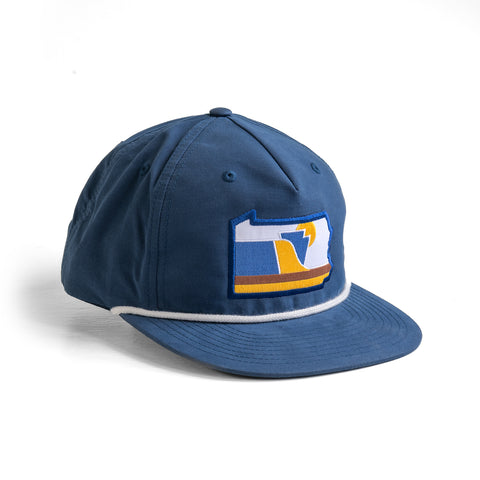 The Conemaugh: Pennsylvania Hat | Flip-Up Brim Snapback Braided Rope Patch Hat