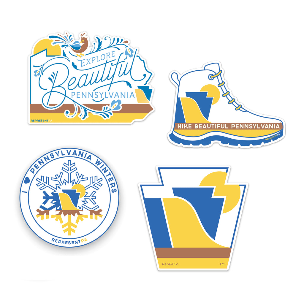 RepresentPA Pennsylvania Stickers, PA Adventure Bundle