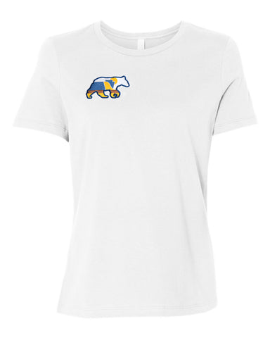 RepresentPA Black Bear Patch Women's T-Shirt | White