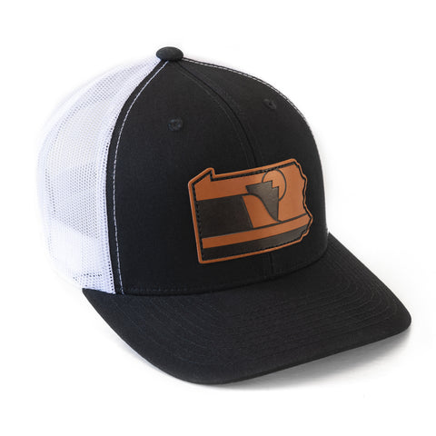 The Quehanna: Symbol of Pennsylvania Hat | Snapback Trucker Leather Patch Hat