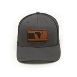 The Anthracite: Pennsylvania Hat | Snapback Trucker Leather Patch Hat