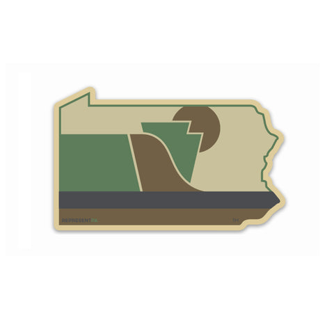 RepresentPA Pennsylvania Symbol Sticker Camo